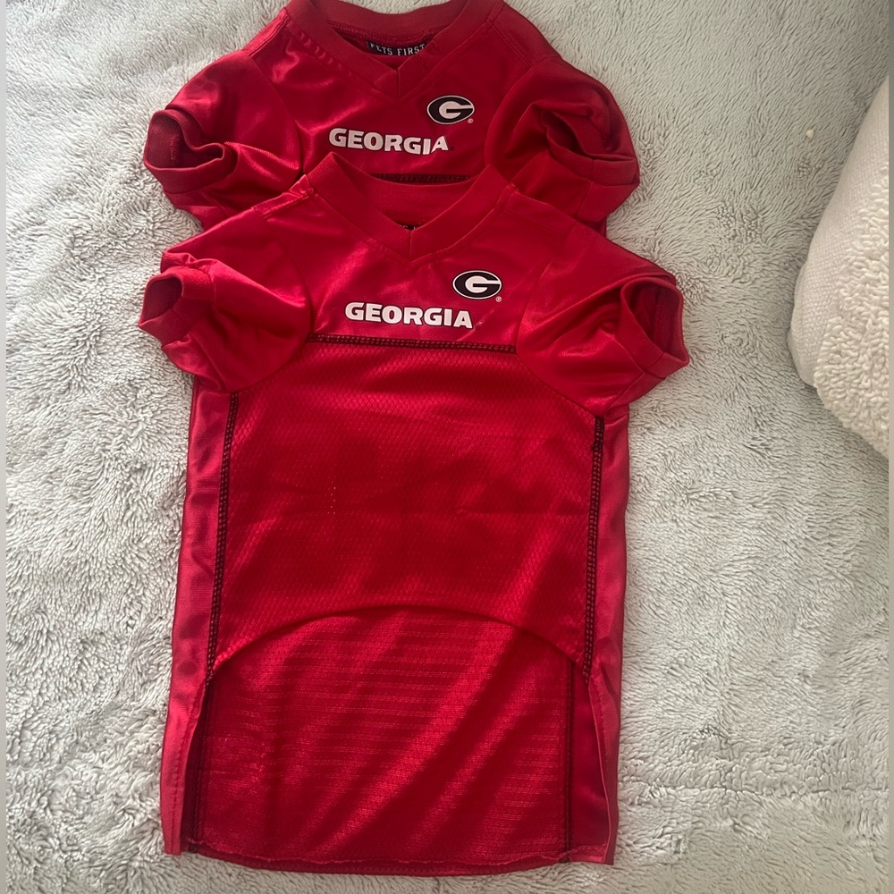 Georgia Bulldogs dog jersey size large UGA free second jersey poly mesh